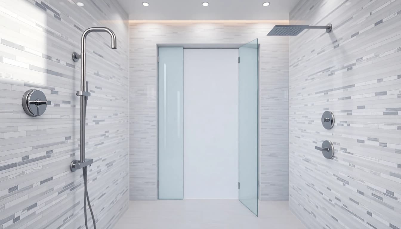 Discover elegant showers with sleek designs and soothing ambiance in a modern bathroom setting.