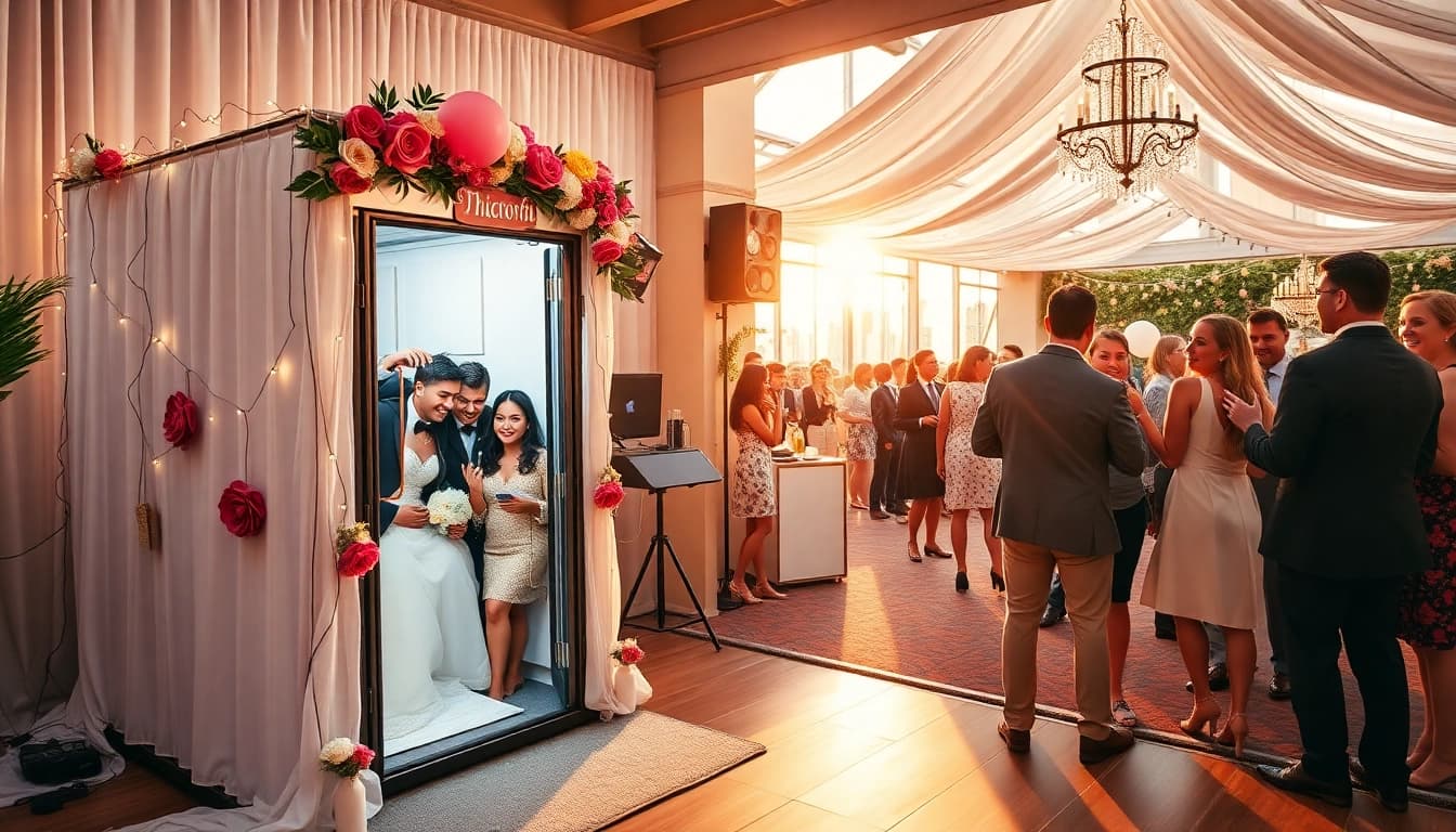 Capture joyous moments at a professional photo booth rental Chicago for weddings and events.