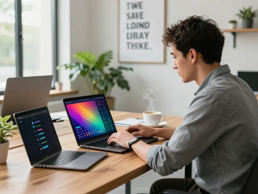 Entrepreneur working on online business growth strategies with more sales insights.