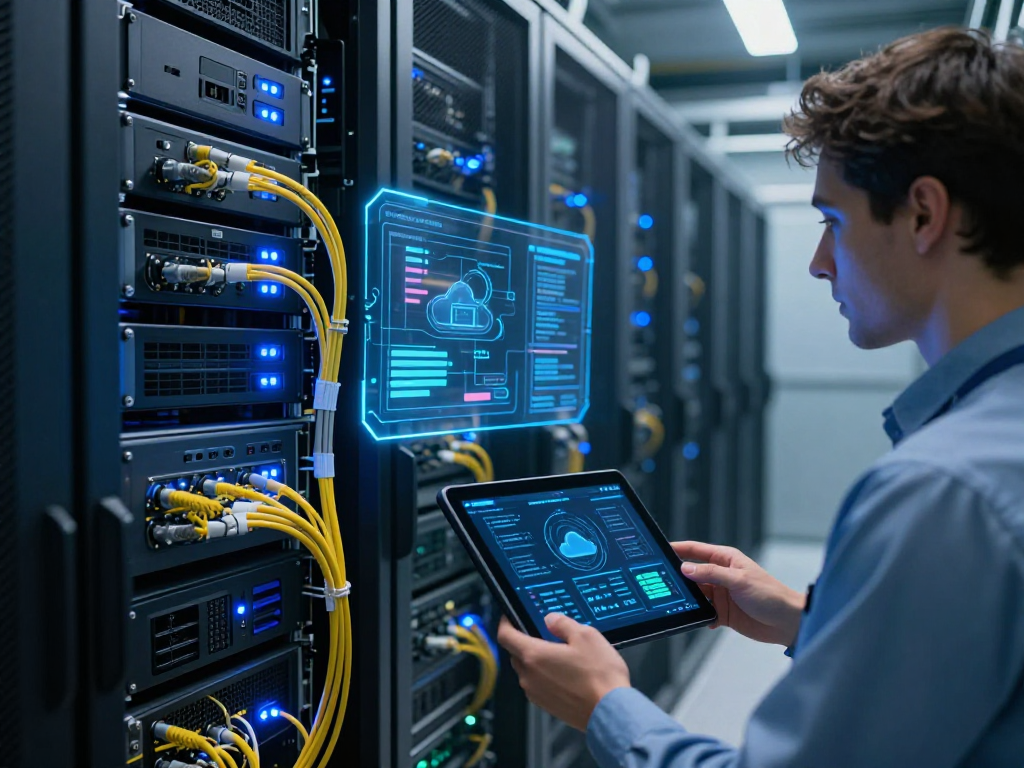Iptv reseller panel in a vibrant cloud server environment with efficient data management systems and cybersecurity features.