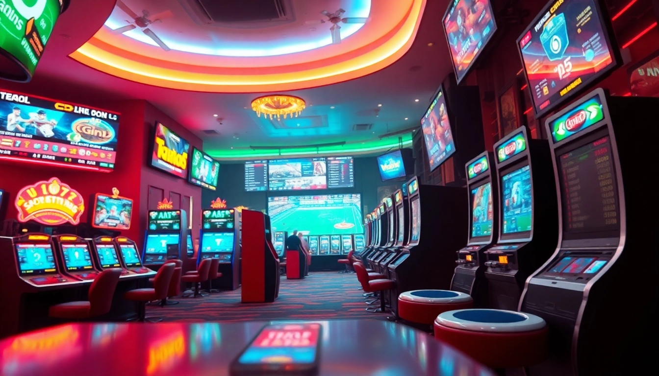 Exciting gaming environment showcasing sports betting and casino games at hello88win.live.