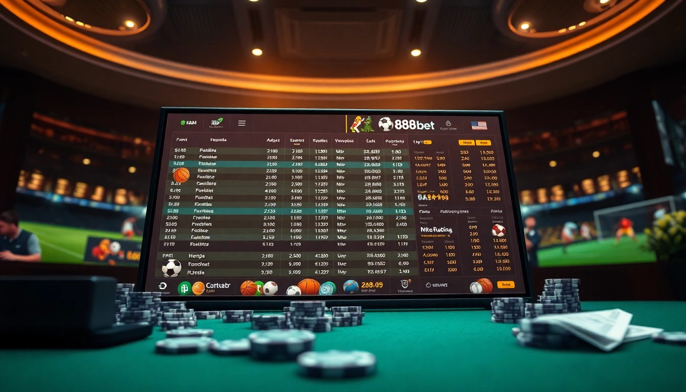 Engaging online betting scene at 888b.bet showcasing sports betting excitement.