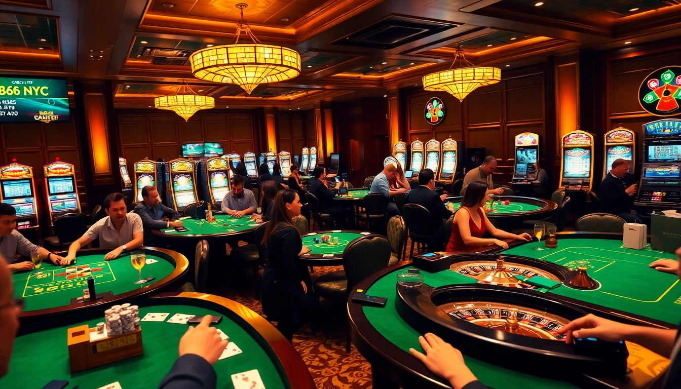 Experience the thrill of casino games at mb66.nyc with vibrant tables and engaged players.