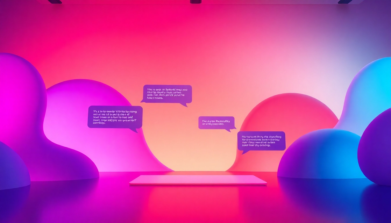 Engaging NSFW AI chat interface showcasing colorful dialogue and digital creativity.