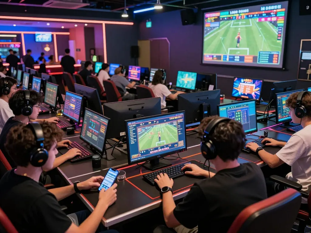 v9bet players enjoying diverse online gaming experiences with modern interfaces and vibrant atmosphere
