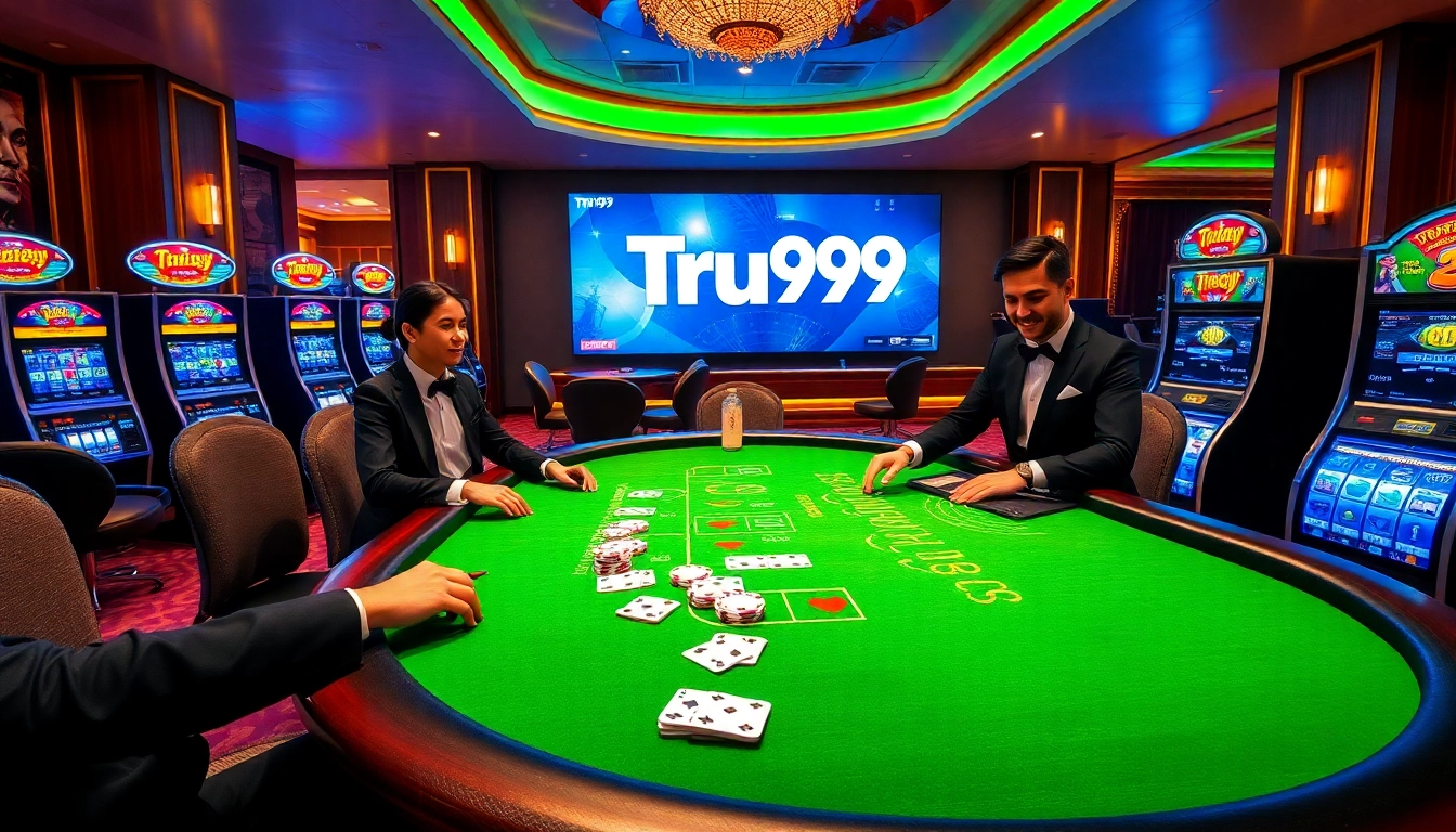 สัมผัสความมันส์ในการเล่นที่คาสิโนออนไลน์อันมีชีวิตชีวาของ Tru99 ด้วยเกมสล็อตสีสันสดใสและโต๊ะโป๊กเกอร์