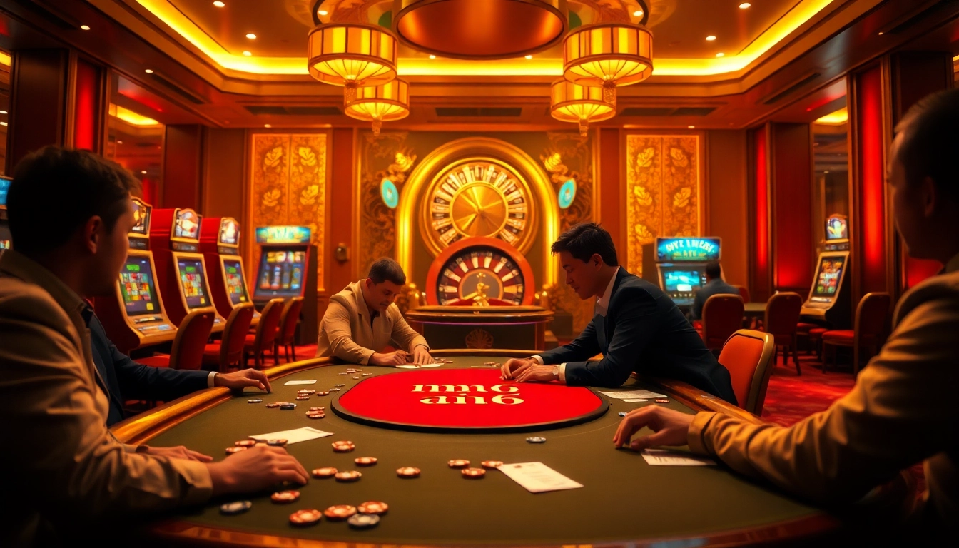Experience the thrill of the mm66 casino with vibrant slot machines and sophisticated gaming tables.