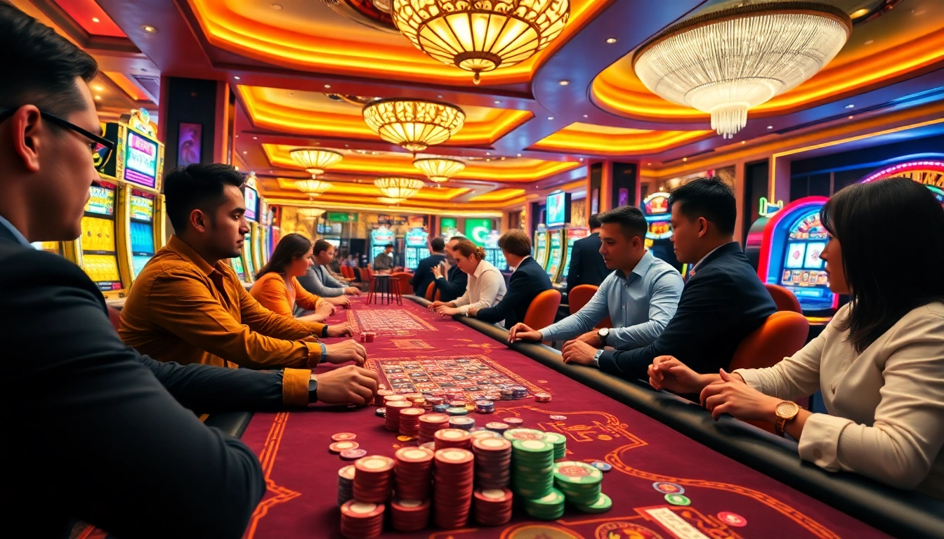 Experience high-stakes thrills with bangsawan88 in a luxurious casino setting.