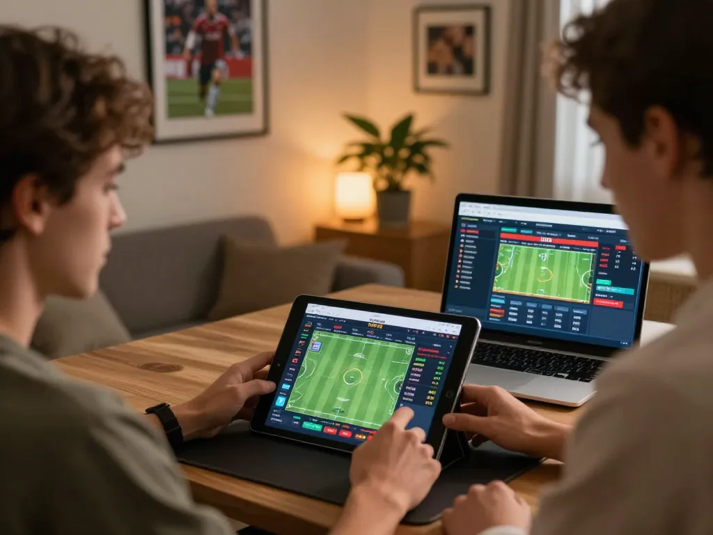 3Bet live betting experience on a tablet with dynamic sports odds in a comfortable home office.