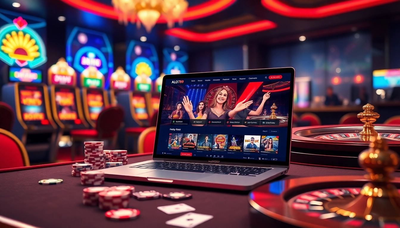 Alo789 players engaging in thrilling online betting at a luxury casino table.