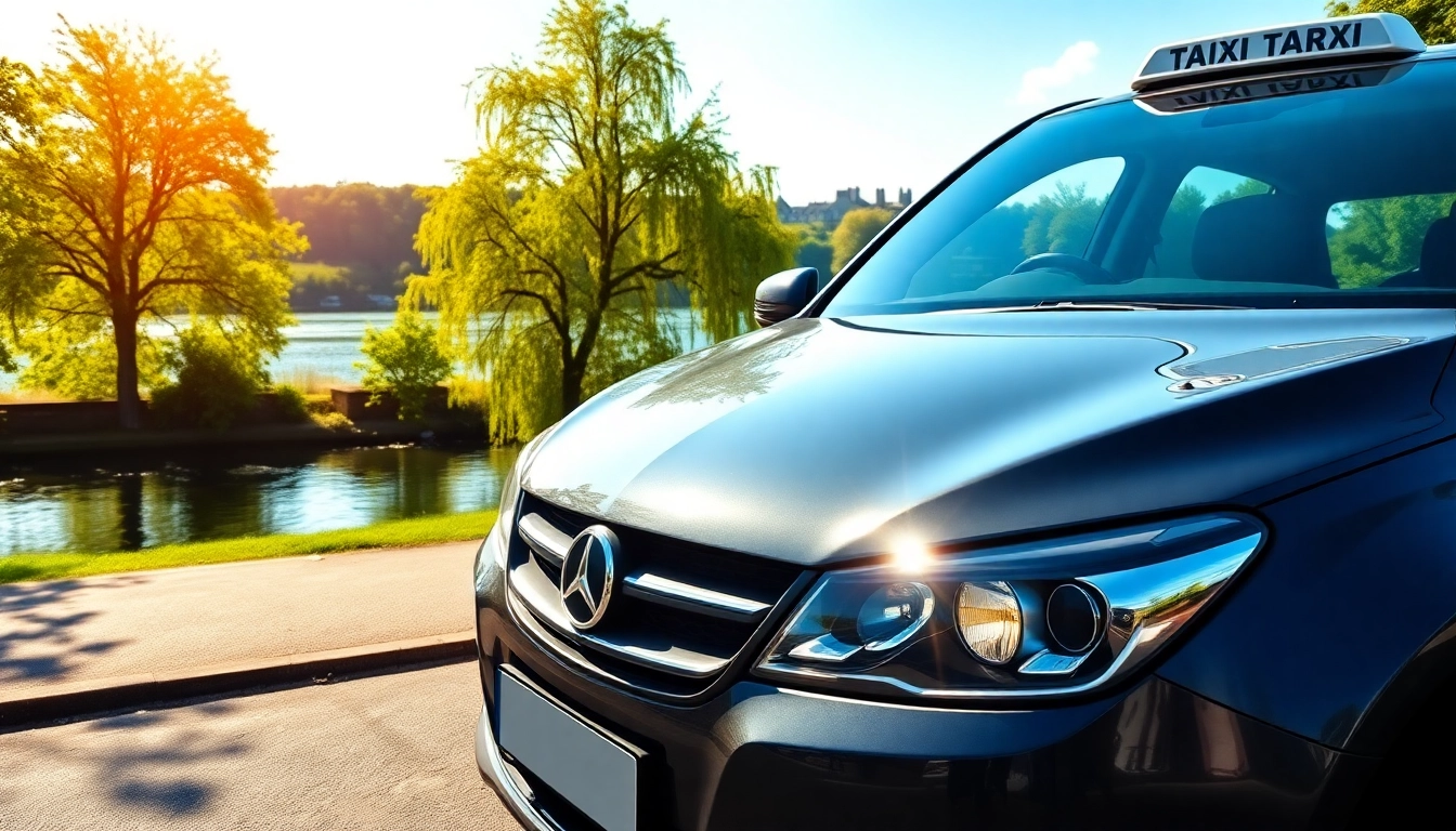Experience Thames Ditton's local scenery with a modern taxi showcasing its reliability.