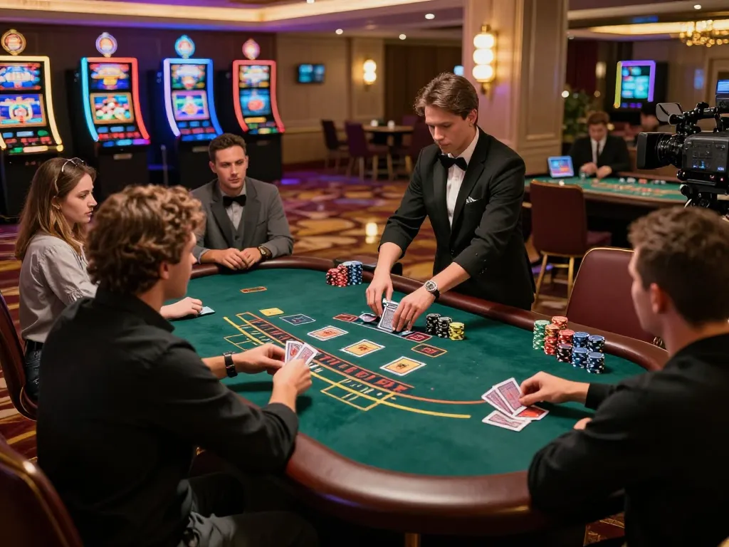 Players strategizing at the blackjack table while tải hitclub for enhanced gaming experience