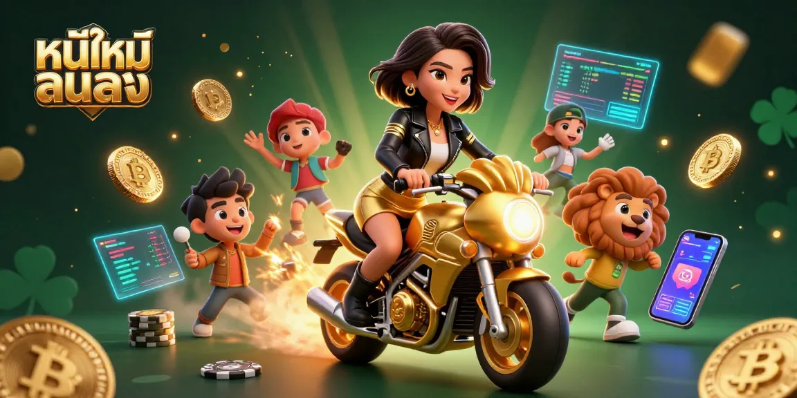 Experience thrilling online gameplay with หนังใหม่ชนโรง featuring a glamorous Asian woman and vibrant casino elements.