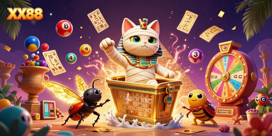 Experience the vibrant world of XX88 with a dynamic illustration showcasing a casino adventure.