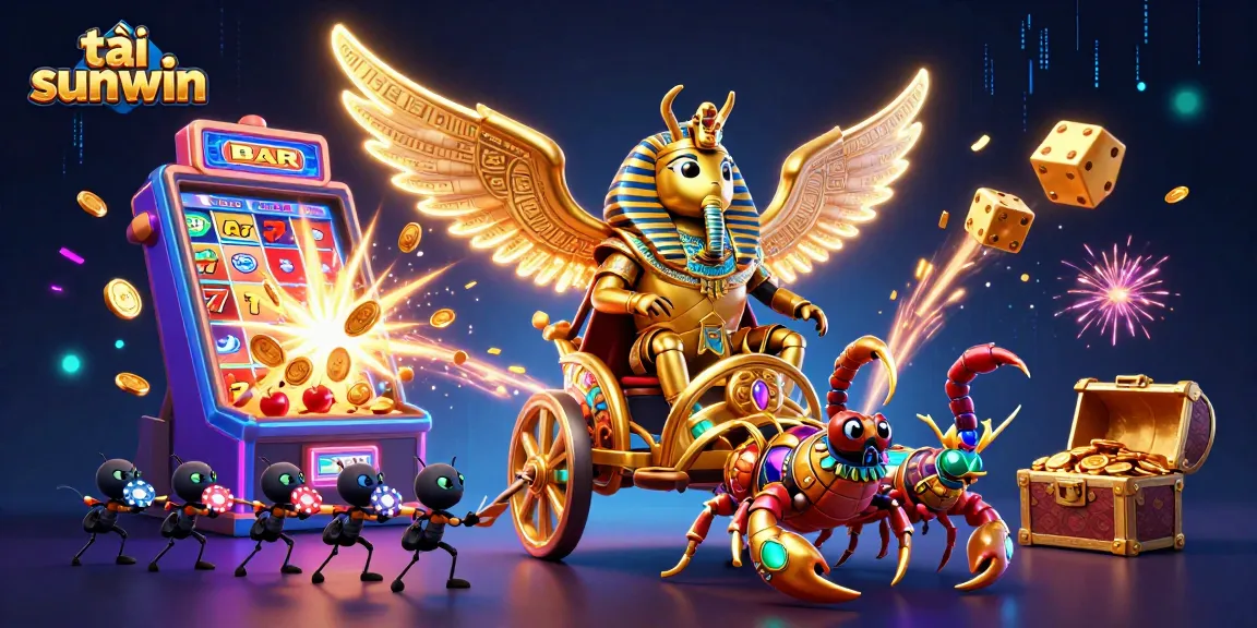 Play and download tải sunwin seamlessly with a stunning 3D casino illustration featuring vibrant characters and elements.