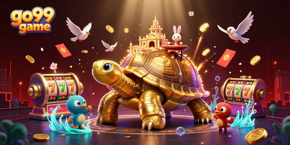 Join the thrill of go99 game with a giant tortoise casino and magical gold coins.