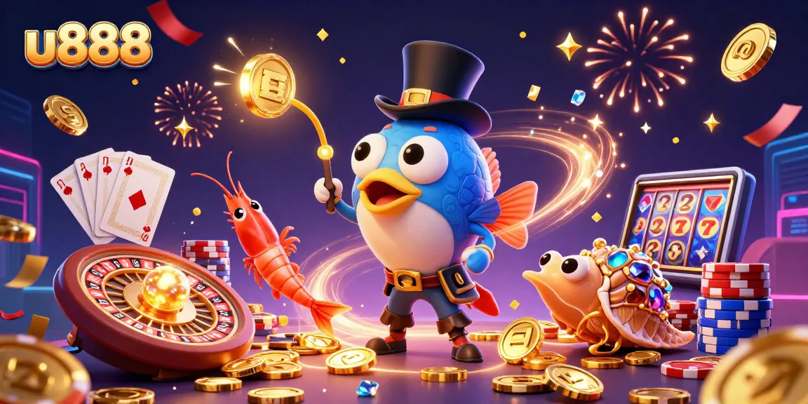 Engage in thrilling action at u888 with shimmering coins and dazzling casino elements.
