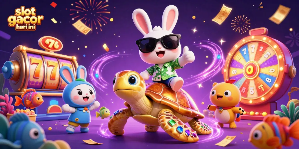 Experience the thrill of slot gacor hari ini with vibrant characters in a lively casino scene.