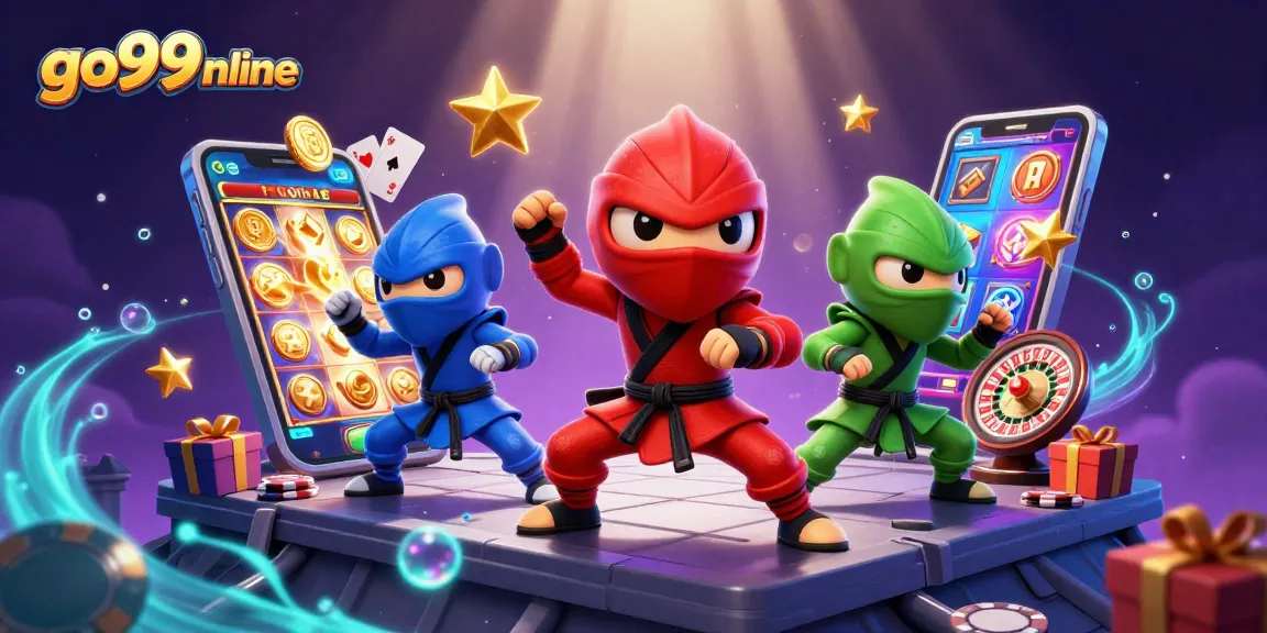 Engage with go99online's thrilling slot games featuring colorful characters and dynamic gameplay.