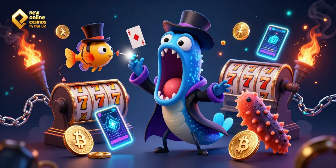 Engage with new online casinos in the uk featuring a magician eel and casino elements.