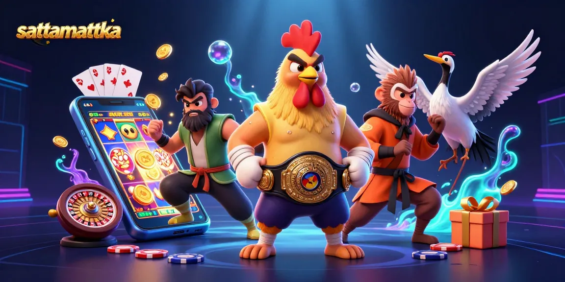 Sattamattka players experience excitement with a dazzling 3D casino scene showcasing vibrant characters.