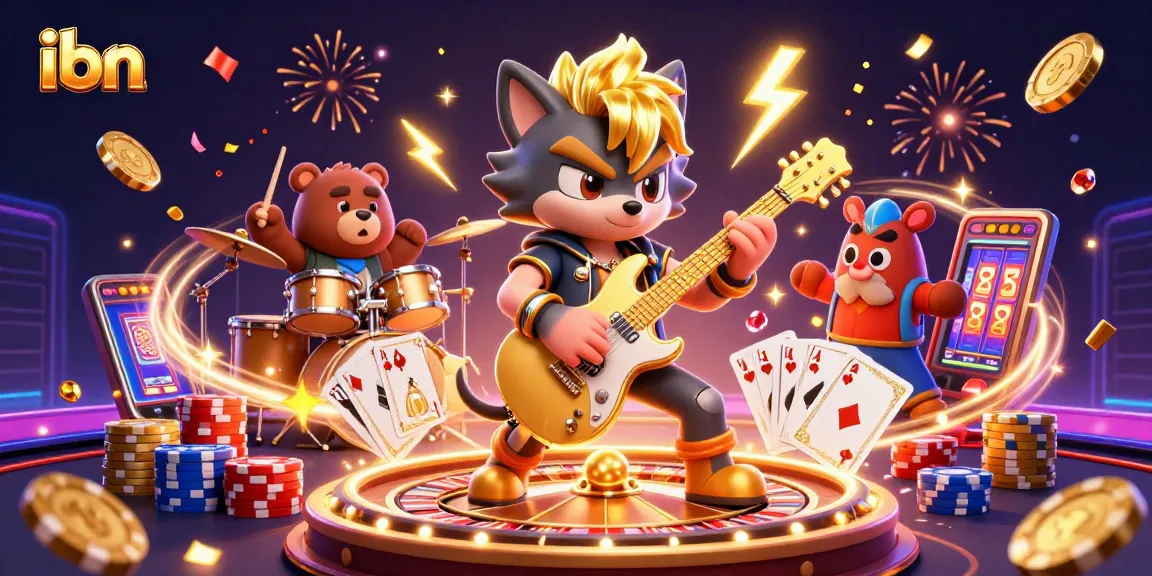 Engage with the vibrant energy of casino gaming through ibn's electric atmosphere featuring wild characters.