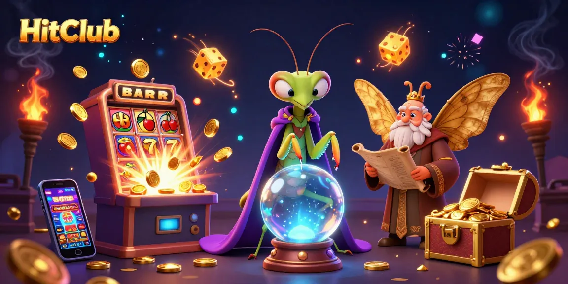 Win big with HitClub's exciting slot games amidst fortune tellers and magical oracles.