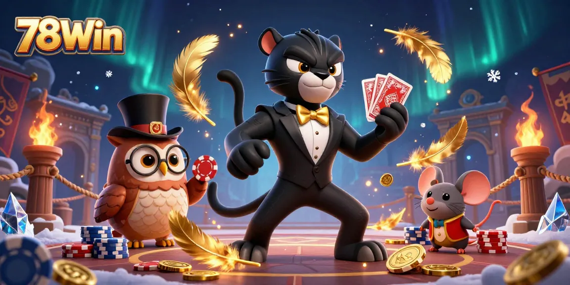 Experience thrilling action at 78Win with a stylish panther dealer and lively characters.